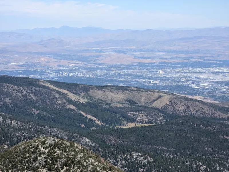 A view of Reno and the valley from high on the Mt. Rose Trail.
