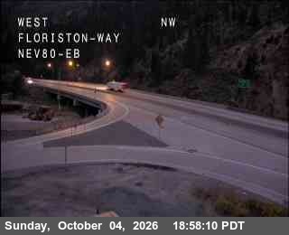 Hwy 80 at Floriston, I-80 at 19:00 on 2026-10-04