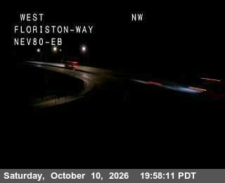 Hwy 80 at Floriston, I-80 at 20:00 on 2026-10-10