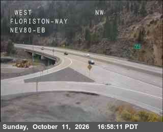 Hwy 80 at Floriston, I-80 at 17:00 on 2026-10-11