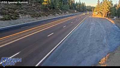 Spooner Summit, US-50 at 18:00 on 2026-10-10