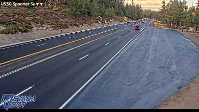 Spooner Summit, US-50 at 18:00 on 2026-10-11