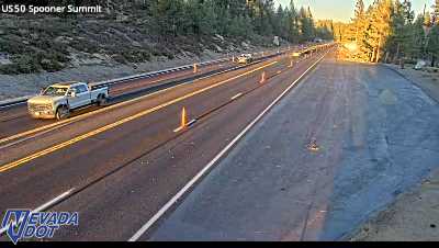 Spooner Summit, US-50 at 18:00 on 2026-10-16