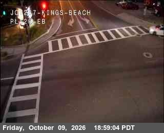 Hwy 28 at Hwy 267 Kings Beach, SR-28 at 19:00 on 2026-10-09