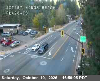 Hwy 28 at Hwy 267 Kings Beach, SR-28 at 17:00 on 2026-10-10